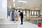Trường Tiểu học Tốt Động, huyện Chương Mỹ, chuẩn bị đón học sinh trở lại. (Ảnh minh họa: Thanh Tùng/TTXVN)