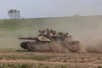 Xe tăng Abrams tối tân của Mỹ trong một cuộc tập trận. (Ảnh: AFP/TTXVN)