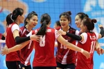 Đội tuyển bóng chuyền nữ Việt Nam. (Ảnh: Quốc Khánh/TTXVN)