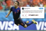 Robin van Persie "hớ nặng" khi James Rodriguez nhận danh hiệu