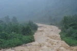 Mưa lớn gây lũ lụt nghiêm trọng nhiều khu vực tại Quảng Bình. (Ảnh: Đức Thọ/TTXVN)