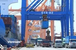 Xuất nhập khẩu hàng hóa qua cảng Hải phòng. (Ảnh: Đức Duy/Vietnam+) 