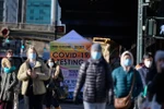 Một điểm xét nghiệm COVID-19 tại New York, Mỹ ngày 4/1/2022. (Ảnh: AFP/TTXVN) 