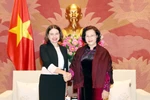 Chủ tịch Quốc hội Nguyễn Thị Kim Ngân tiếp Đại sứ Đặc mệnh toàn quyền Australia tại Việt Nam Robyn Louise Mudie. (Ảnh: Trọng Đức/TTXVN) 