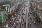 [Photo] Hà Nội: Đường vành đai 3 ùn tắc dù đã qua giờ cao điểm