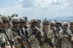 Binh sỹ Mỹ tham gia một cuộc diễn tập tại Krivolak, gần Skopje, Bắc Macedonia ngày 17/6/2019. (Nguồn: AFP/TTXVN) 