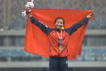 Vận động viên Nguyễn Thị Oanh. (Ảnh: Minh Quyết/TTXVN)
