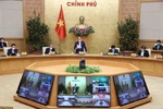 Thủ tướng Nguyễn Xuân Phúc phát biểu tại phiên họp. (Ảnh: Thống Nhất/TTXVN) 