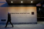 Trụ sở Quỹ tiền tệ quốc tế (IMF) tại Washington, DC, Mỹ. (Nguồn: AFP/TTXVN) 