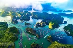 Quần đảo Cát Bà nhìn từ trên cao. (Nguồn: TTXVN) 