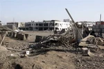 Hiện trường một vụ tấn công gần căn cứ quân sự của Mỹ tại Parwan, Afghanistan. (Nguồn: AFP/TTXVN) 