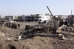 Hiện trường một vụ tấn công gần căn cứ quân sự của Mỹ tại Parwan, Afghanistan. (Nguồn: AFP/TTXVN) 