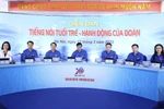 Lãnh đạo Trung ương Đoàn chủ trì diễn đàn. (Ảnh: Minh Đức/TTXVN)