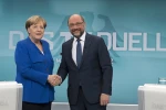 Chủ tịch đảng CDU - Thủ tướng Angela Merkel (trái) và Chủ tịch đảng SPD Martin Schulz. (Nguồn: EPA/TTXVN)