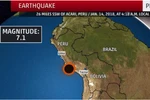 Vị trí xảy ra động đất. (Nguồn: weather.com)