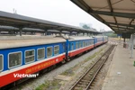 Đoàn tàu của Tổng công ty Đường sắt Việt Nam tại một nhà ga. (Ảnh: Minh Sơn/Vietnam+)