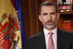 Nhà vua Felipe VI phát biểu trên truyền hình quốc gia. (Nguồn: politica.elpais.com)