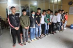 Nhóm thanh niên bị bắt giữ. (Ảnh: Công an cung cấp)
