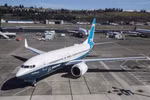 Máy bay 737 MAX của Boeing sau khi thực hiện chuyến bay thử nghiệm tại Seattle, Washington. (Nguồn: AFP/TTXVN)