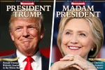 Newsweek in sẵn bìa cả Hillary Clinton lẫn Donald Trump thắng cử