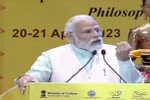 Thủ tướng Ấn Độ Narendra Modi phát biểu tại Hội nghị thượng đỉnh Phật giáo. (Nguồn: ANI)