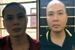 Hai đối tượng Cường và Hồng. (Ảnh: Công an thành phố Hà Nội) 