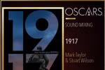 Chuyên gia âm thanh Mark Taylor và Stuart Wilson của '1917' được vinh danh ở hạng mục Hòa âm xuất sắc nhất. (Nguồn: ABC)