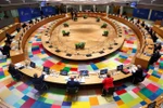 Toàn cảnh Hội nghị thượng đỉnh EU ở Brussels, Bỉ, ngày 17/7/2020. (Ảnh: AFP/TTXVN)