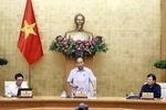 Thủ tướng Nguyễn Xuân Phúc phát biểu tại phiên họp. (Ảnh: Thống Nhất/TTXVN)
