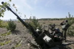 Binh sỹ Ukraine trong buổi diễn tập quân sự tại vùng Kiev ngày 2/10. (Nguồn: Reuters/TTXVN)