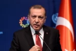 Tổng thống Thổ Nhĩ Kỳ Recep Tayyip Erdogan phát biểu trong một cuộc họp báo ở Istanbul ngày 24/5. (Nguồn: THX/TTXVN)