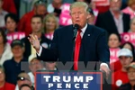 Ứng viên Donald Trump trong cuộc vận động tranh cử ở Springfield, bang Ohio, ngày 27/10. (Nguồn: AFP/TTXVN)