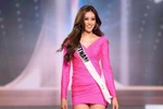 Hình ảnh Khánh Vân trong đêm chung kết. (Ảnh: Miss Universe)