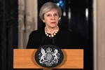 Thủ tướng Anh Theresa May phát biểu về vụ tấn công bên ngoài tòa nhà Quốc hội ở London ngày 22/3. (Nguồn: AFP/TTXVN)