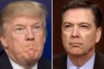 Tổng thống Mỹ Donald Trump (trái) và ông James Comey, cựu Giám đốc Cơ quan Tình báo Trung ương Mỹ (phải). (Nguồn: AFP/TTXVN)