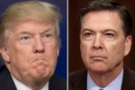 Tổng thống Mỹ Donald Trump (trái) và ông James Comey, cựu Giám đốc Cơ quan Tình báo Trung ương Mỹ (phải). (Nguồn: AFP/TTXVN)