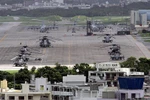 Máy bay trực thăng quân sự Mỹ tại căn cứ không quân Okinawa. (Nguồn: AFP)