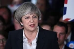 Thủ tướng Anh Theresa May tại cuộc vận động tranh cử ở Bradford, Tây Yorkshire ngày 5/6. (Nguồn: AFP/TTXVN)