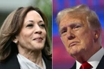 Ứng viên Tổng thống Mỹ của đảng Cộng hòa Donald Trump (phải) và Phó Tổng thống Kamala Harris. (Ảnh: Getty Images/TTXVN)