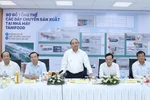 Thủ tướng Nguyễn Xuân Phúc phát biểu tại chuyến tăm nhà máy Tanifood năm 2018.
