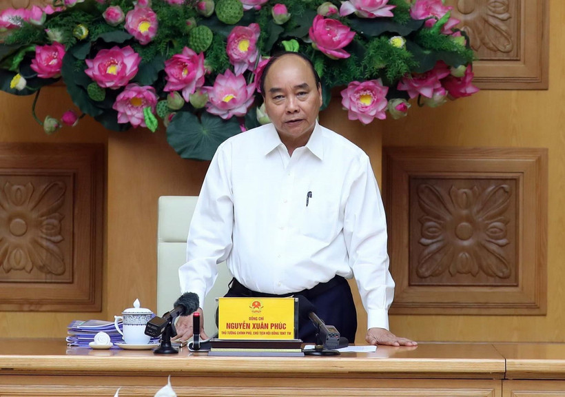 Thủ tướng Nguyễn Xuân Phúc, Chủ tịch Hội đồng-Thi đua khen thưởng Trung ương phát biểu. (Ảnh: Thống Nhất/TTXVN)