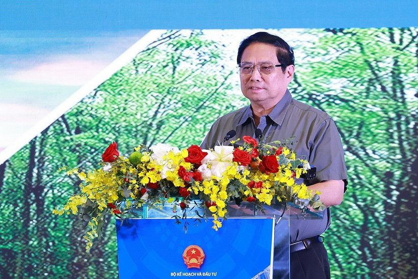 Thủ tướng Phạm Minh Chính phát biểu chỉ đạo. (Ảnh: Dương Giang/TTXVN)