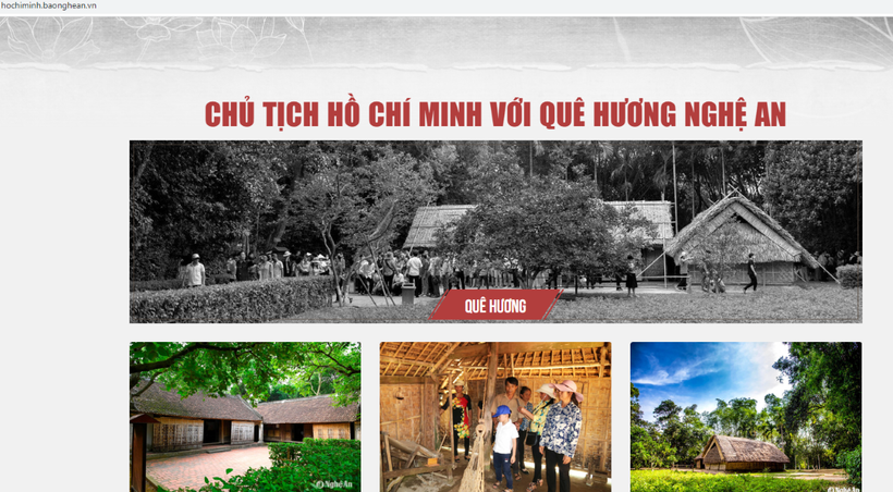 Chuyên trang Chủ tịch Hồ Chí Minh với quê hương Nghệ An.