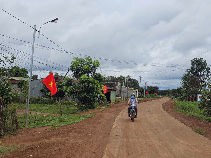 Khoảng cách từ xã Đắk Ngo ra trung tâm huyện Tuy Đức là 40km. (Nguồn: Hưng Thịnh/TTXVN)