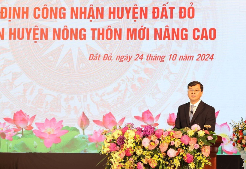 Ông Nguyễn Công Vinh, Phó Chủ tịch Ủy ban Nhân dân tỉnh Bà Rịa-Vũng Tàu phát biểu tại lễ công bố. (Ảnh: Hoàng Nhị/TTXVN)