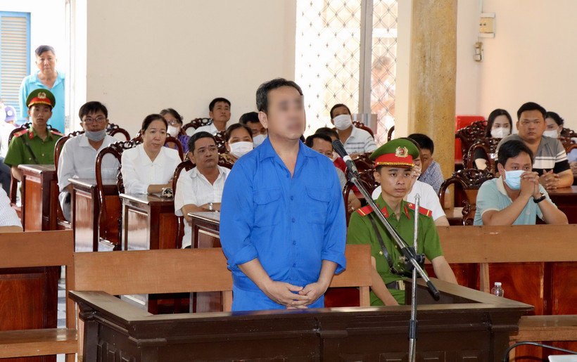 Bị cáo Ngô Phú Cường tại phiên tòa. (Ảnh: Thanh Sang/TTXVN)