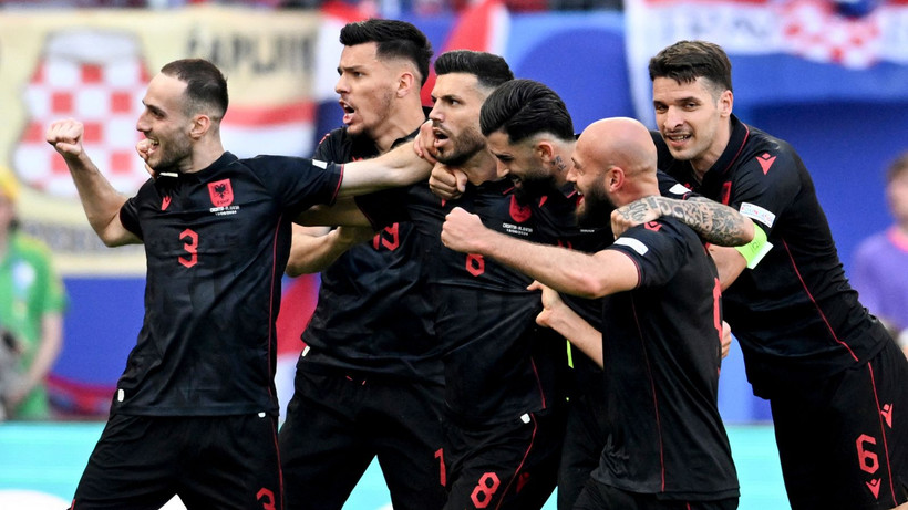 Các cầu thủ Albania.(Nguồn: Sky Sports)