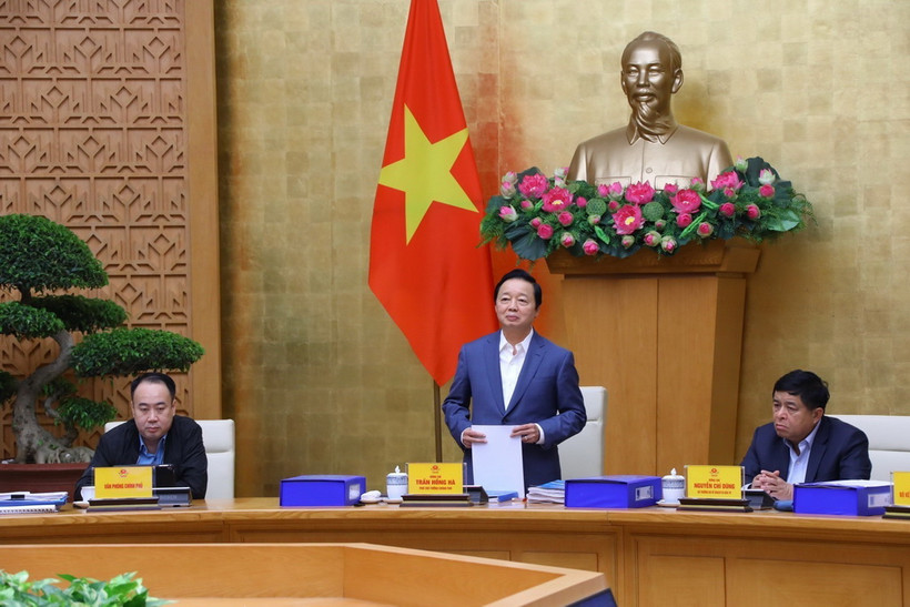 Phó Thủ tướng Trần Hồng Hà phát biểu chỉ đạo. (Ảnh: Văn Điệp/TTXVN)