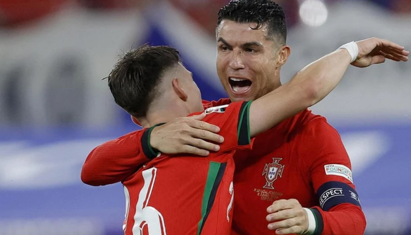 Ronaldo và Bồ Đào Nha vào tứ kết EURO 2024. (Ảnh: Eurosport)