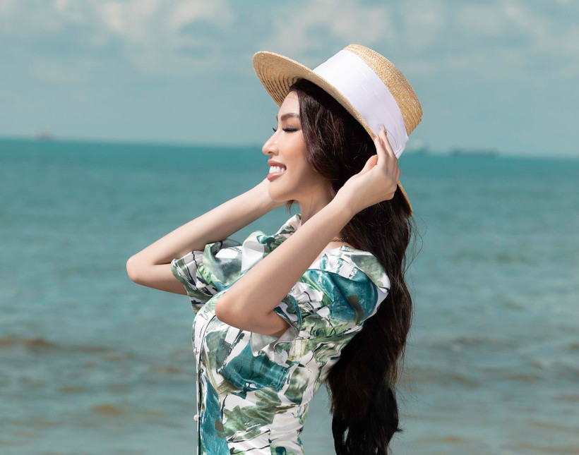 Á hậu Ngọc Thảo từng tham dự cuộc thi Miss Grand International 2020 tại Thái Lan. (Ảnh: CTV/Vietnam+)